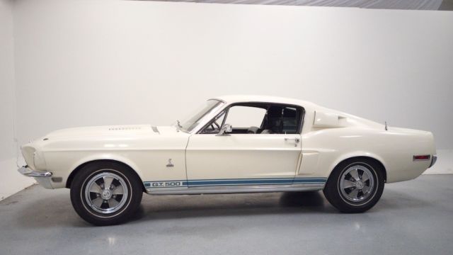 1968 Wimbledon White Ford Shelby Fastback Coupe