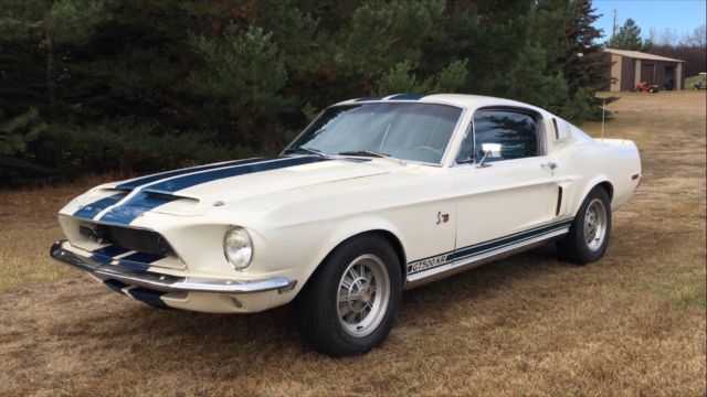 1968 Wimbelton White Ford Mustang Fastback