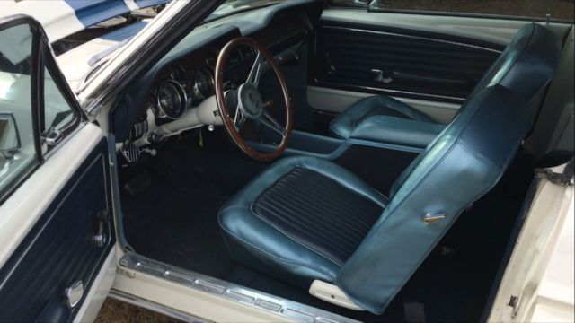 1968 Wimbelton White Ford Mustang Fastback