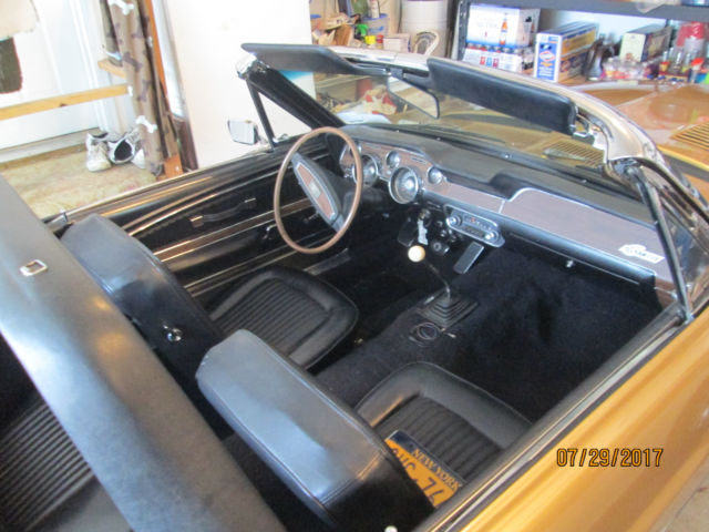 1968 Sunlit Gold Ford Mustang convertible
