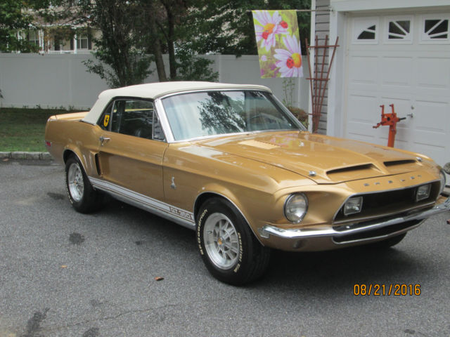 1968 Sunlit Gold Ford Mustang convertible