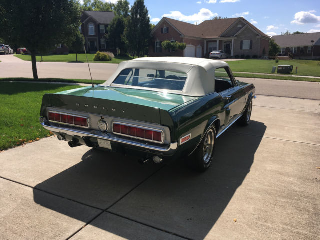 1968 Green Ford Mustang Convertible