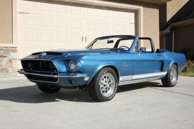 1968 Blue Ford Mustang Convertible