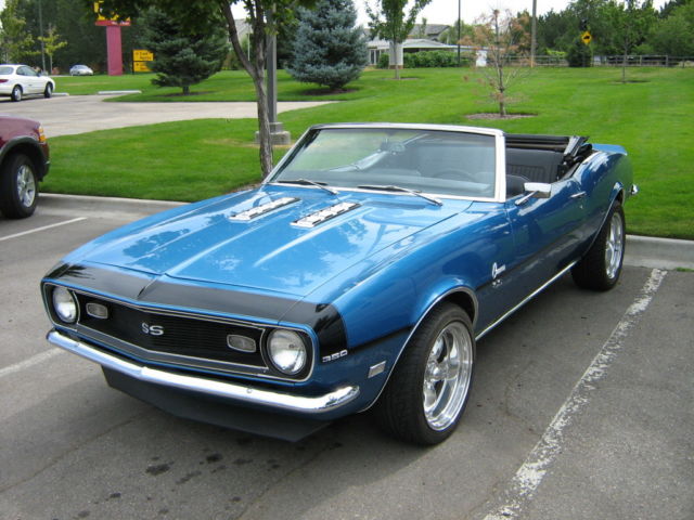 1968 Blue Chevrolet Camaro Convertible