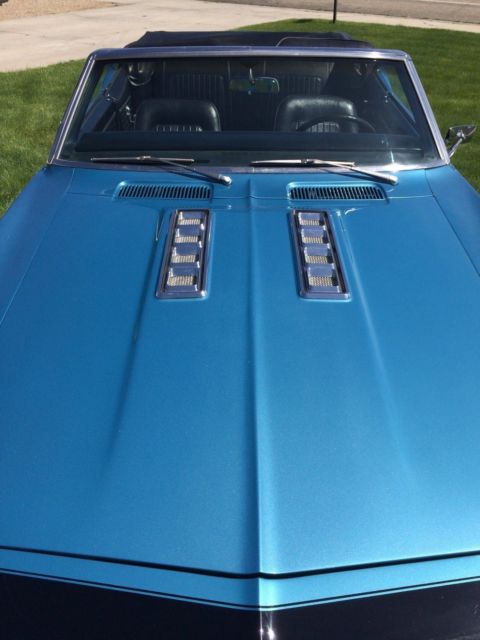 1968 Blue Chevrolet Camaro Convertible