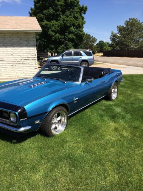 1968 Blue Chevrolet Camaro Convertible