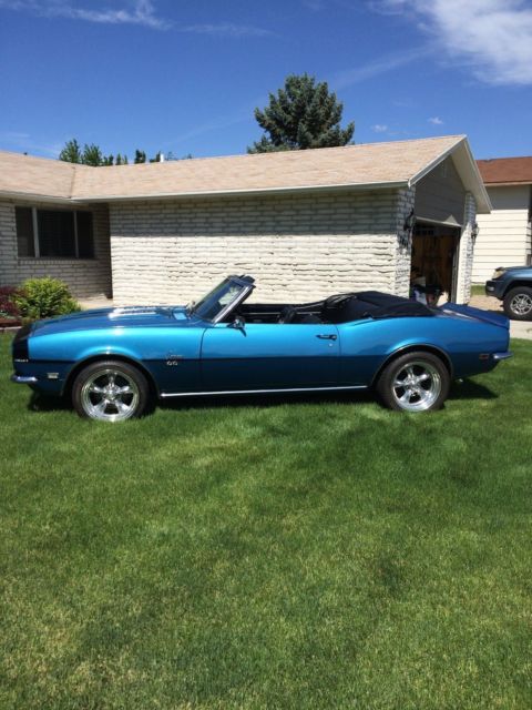 1968 Blue Chevrolet Camaro Convertible