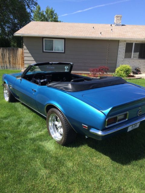 1968 Blue Chevrolet Camaro Convertible