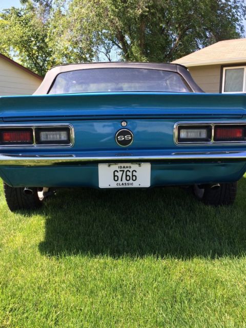 1968 Blue Chevrolet Camaro Convertible