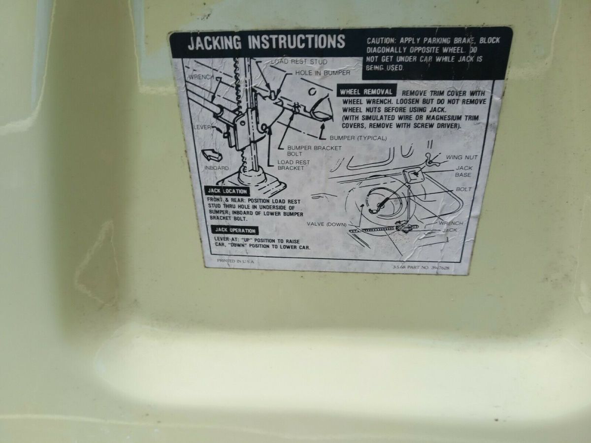 1968 Yellow Chevrolet Camaro Coupe