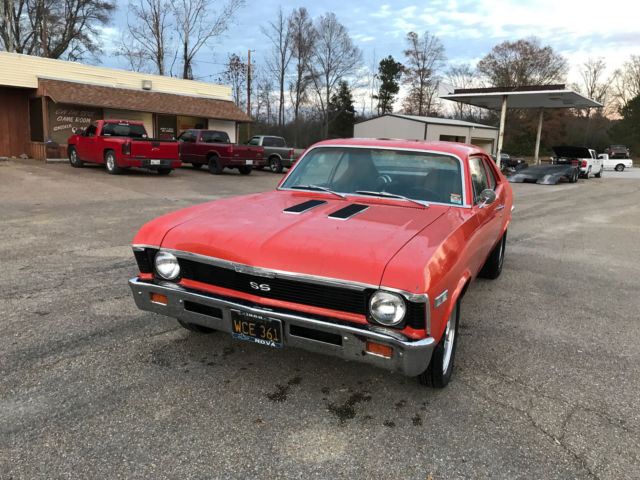 1968 Orange Chevrolet Nova Coupe