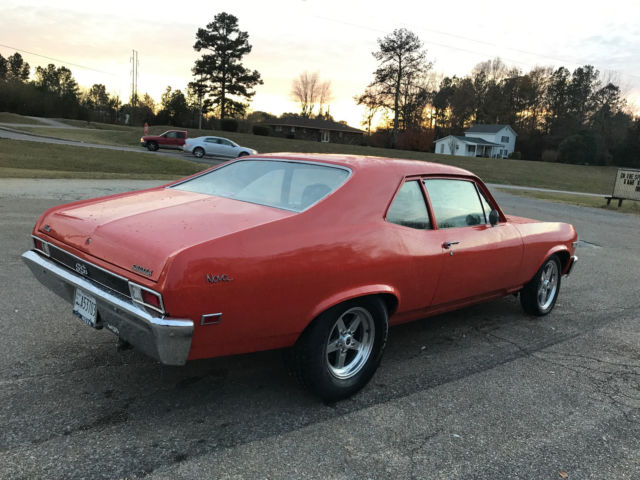 1968 Orange Chevrolet Nova Coupe