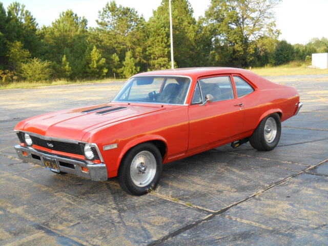 1968 Orange Chevrolet Nova Coupe