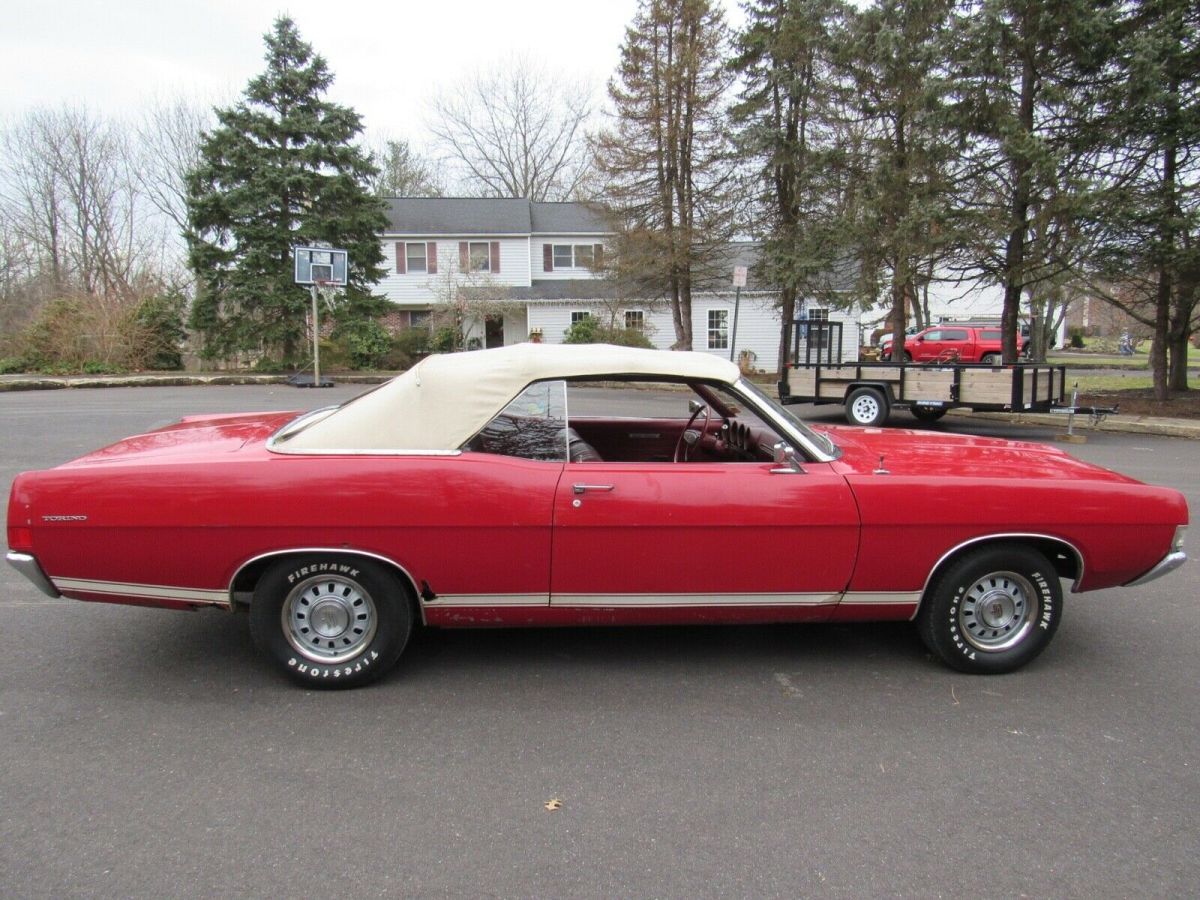 1968 Red Ford Torino Convertible