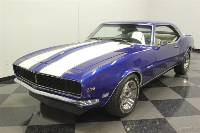 1968 Blue Chevrolet Camaro