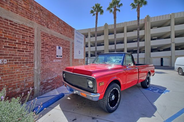 1972 Red and Black Chevrolet C-10 Standard Cab Pickup