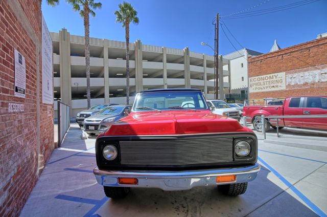 1972 Red and Black Chevrolet C-10 Standard Cab Pickup
