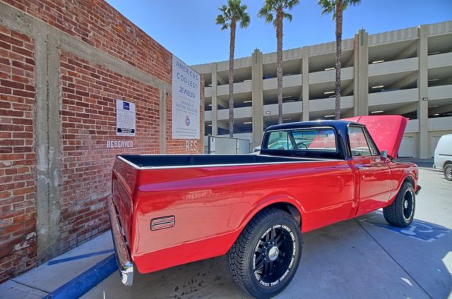 1972 Red and Black Chevrolet C-10 Standard Cab Pickup