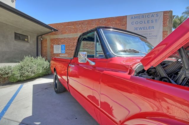 1972 Red and Black Chevrolet C-10 Standard Cab Pickup