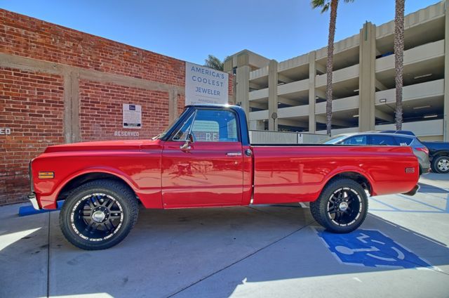 1972 Red and Black Chevrolet C-10 Standard Cab Pickup