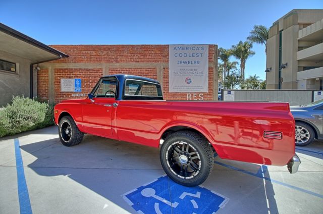 1972 Red and Black Chevrolet C-10 Standard Cab Pickup