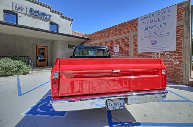 1972 Red and Black Chevrolet C-10 Standard Cab Pickup