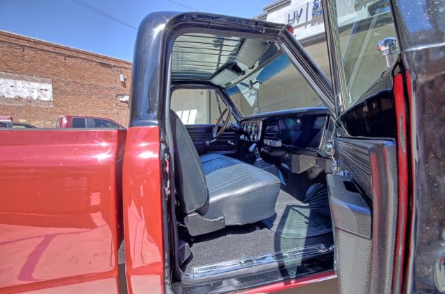 1972 Red and Black Chevrolet C-10 Standard Cab Pickup