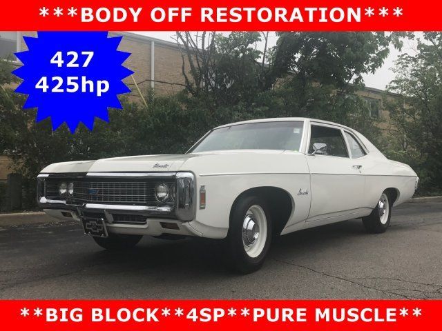 1969 White Chevrolet Bel Air/150/210 2dr Post