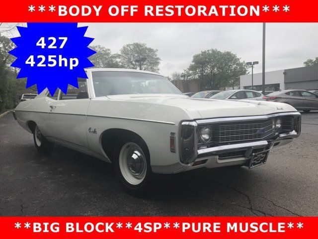 1969 White Chevrolet Bel Air/150/210 2dr Post