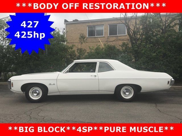 1969 White Chevrolet Bel Air/150/210 2dr Post