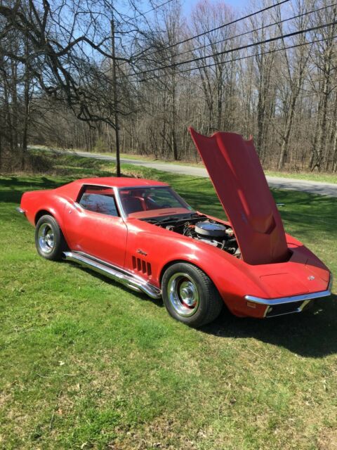 1969 Red Chevrolet Corvette stingray