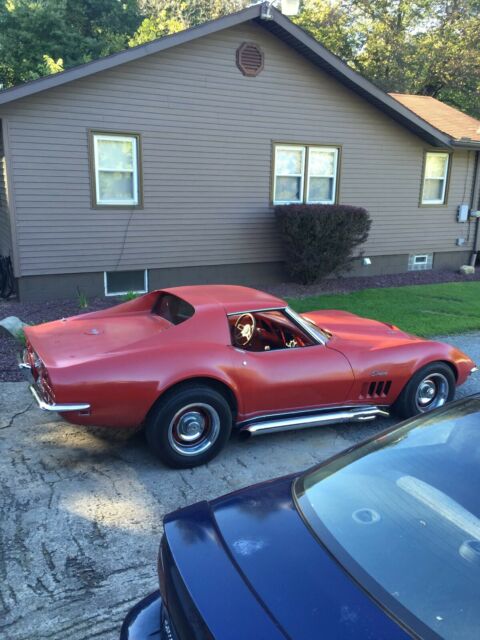 1969 Red Chevrolet Corvette stingray