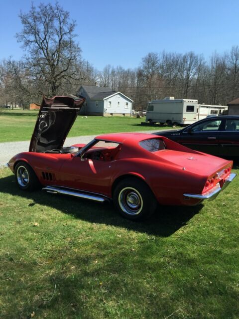 1969 Red Chevrolet Corvette stingray