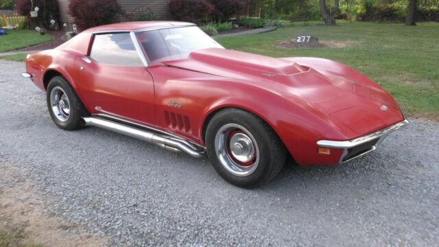 1969 Red Chevrolet Corvette stingray