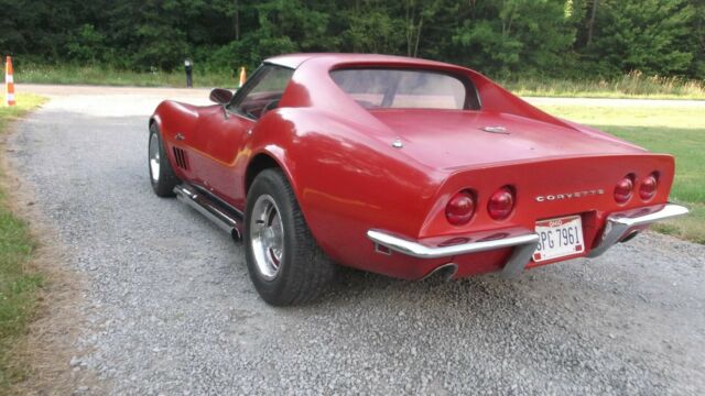 1969 Red Chevrolet Corvette stingray