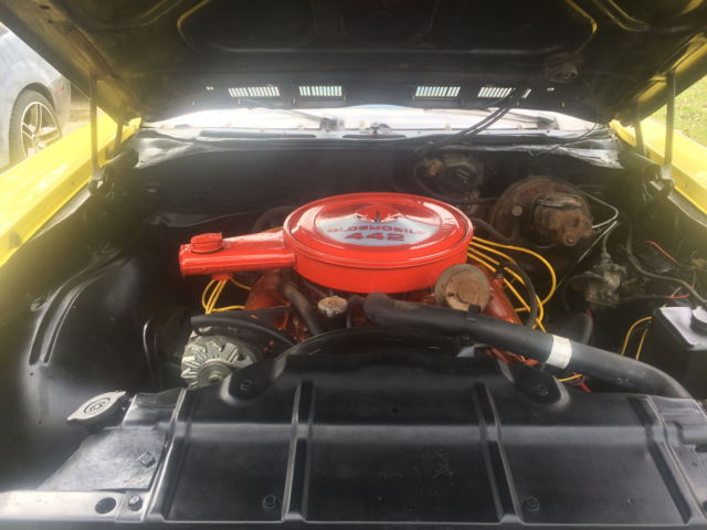 1969 Yellow Oldsmobile 442 Convertible