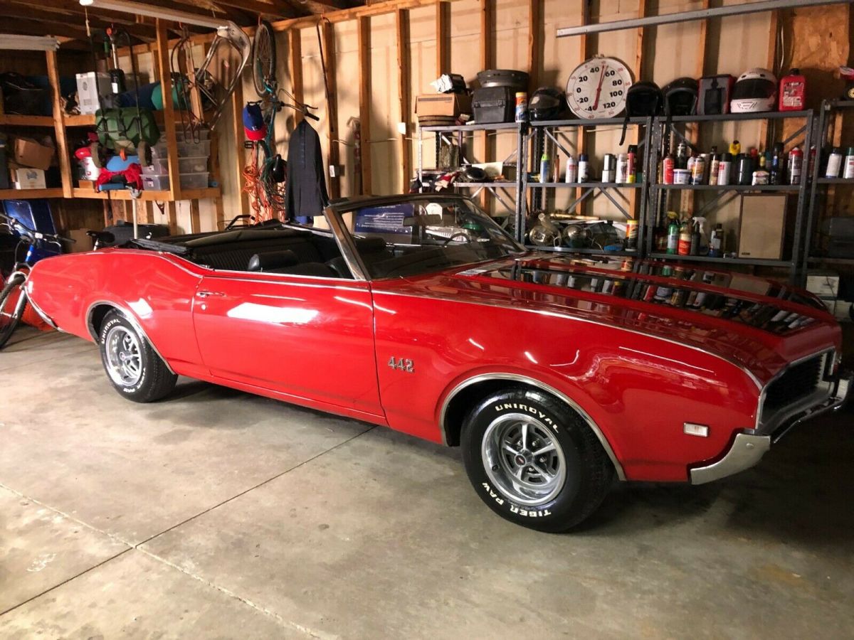 1969 Red Oldsmobile 442 Convertible