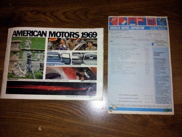 1969 White AMC Ambassador Big Wing