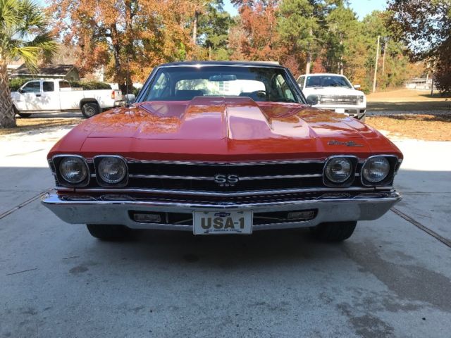1969 Orange Chevrolet Chevelle Coupe
