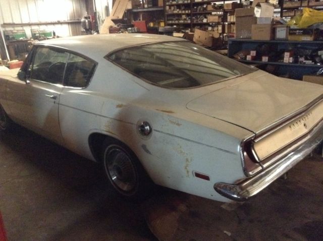 1969 White Plymouth Barracuda Fastback