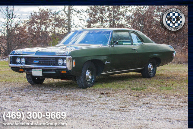 1969 Green Chevrolet Biscayne Coupe