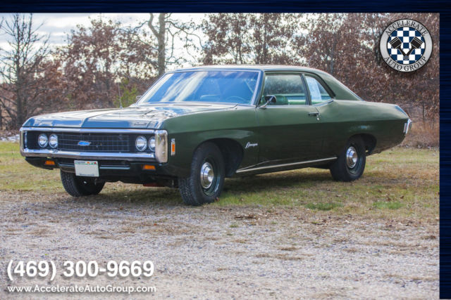 1969 Green Chevrolet Biscayne Coupe