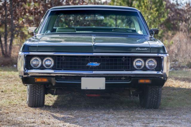 1969 Green Chevrolet Biscayne Coupe