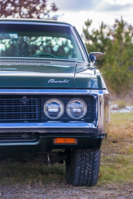 1969 Green Chevrolet Biscayne Coupe