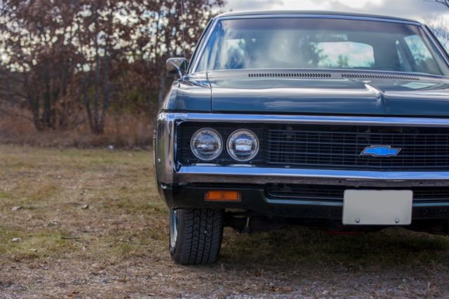 1969 Green Chevrolet Biscayne Coupe