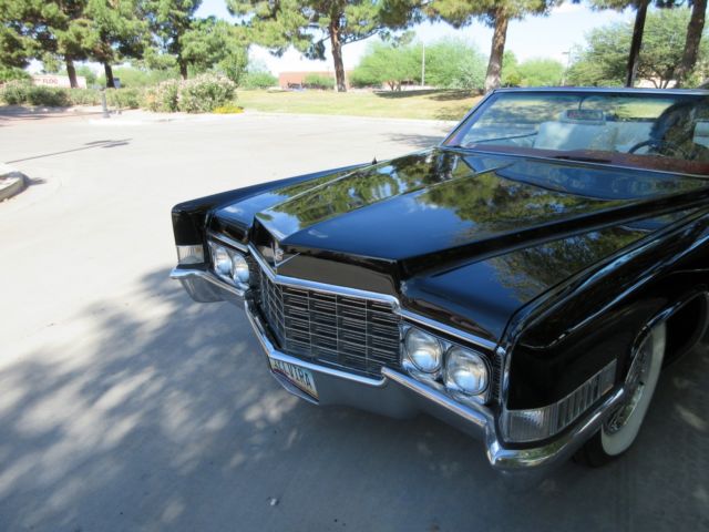 1969 Black Cadillac DeVille Convertible