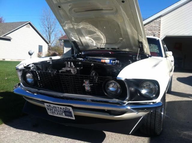 1969 White Ford Mustang Fastback