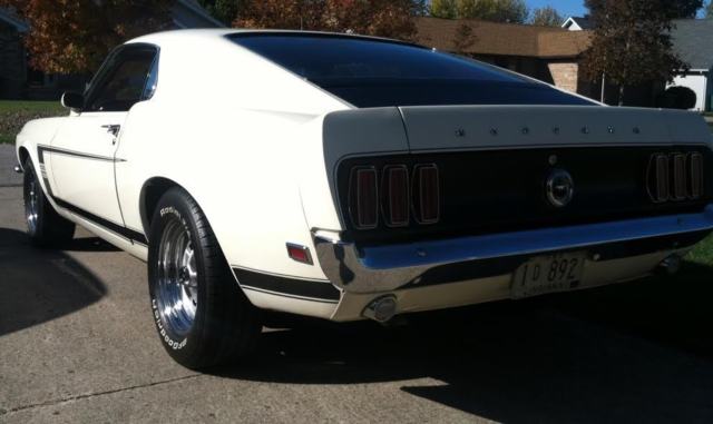 1969 White Ford Mustang Fastback
