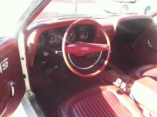 1969 White Ford Mustang Fastback