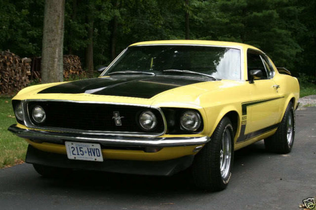 1969 Yellow Ford Mustang Fastback